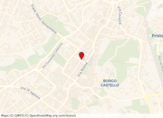 Mappa di Via Oberdan - La caserma di Piazza Grande